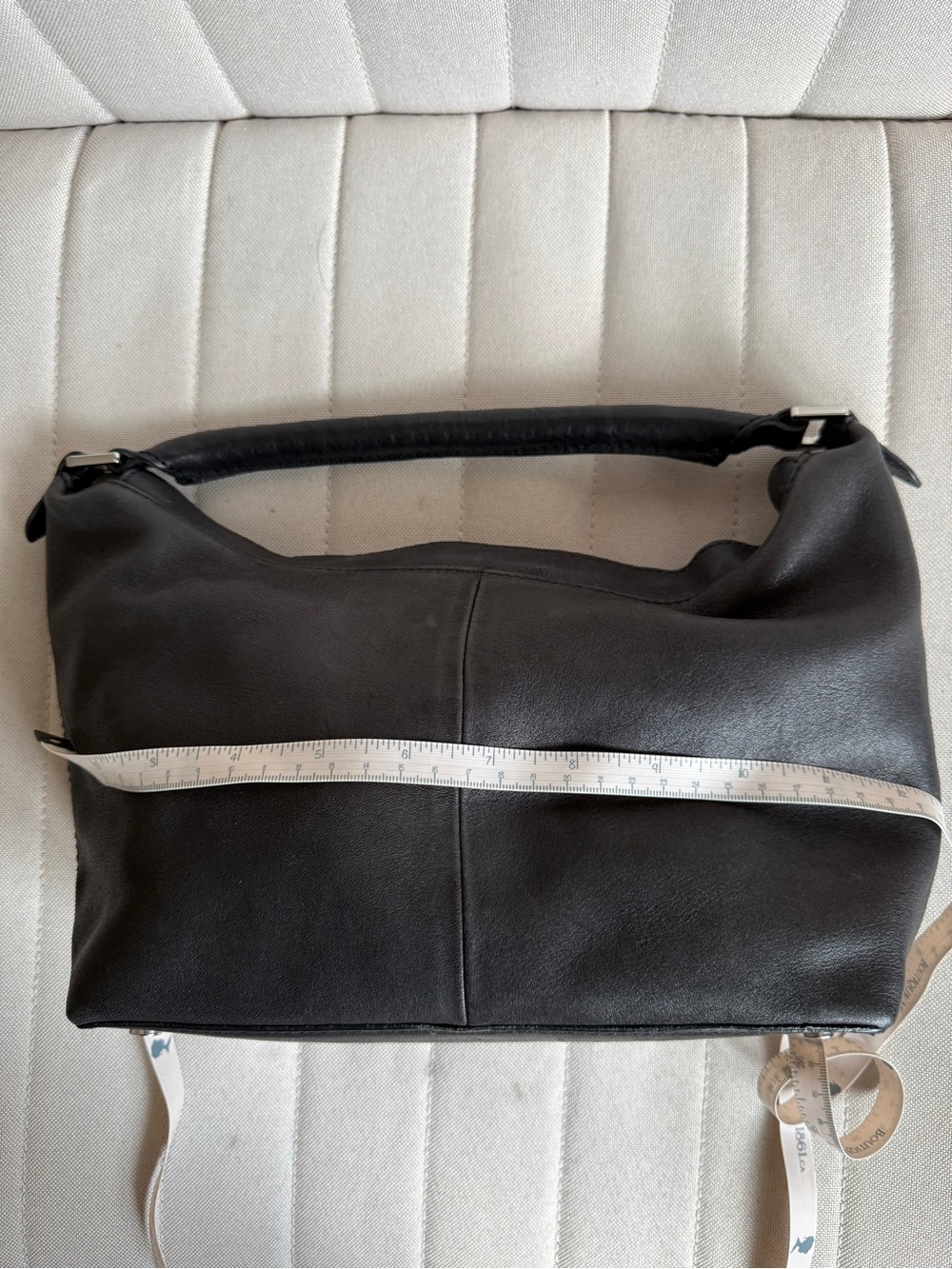 Mango Black Leather Slouchy Shoulder Bag - Picture 6 of 7